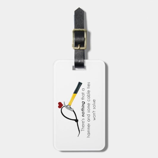 Hammer und Zap-Gurt Gepäckanhänger (Vorderseite vertikal)