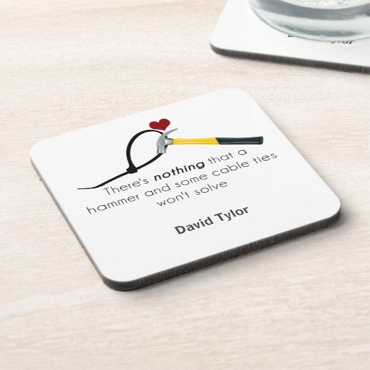 Hammer und Zap-Gurt Untersetzer (Linke Seite)