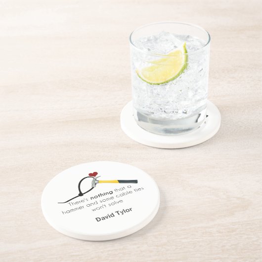 Hammer und Zap-Gurt Untersetzer (Seite)