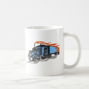 Hammer-unten Fernlastfahrer Kaffeetasse