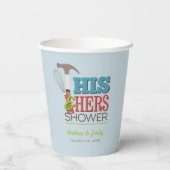 Hammer Whisk Handy Couple Dusche Pappbecher (Rückseite)