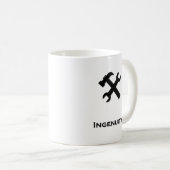 Hammer Wrench Einfallsschwarz Kaffeetasse (VorderseiteRechts)