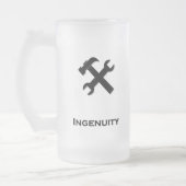 Hammer Wrench Einfallsschwarz Mattglas Bierglas (Links)