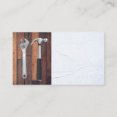 Hammer Wrench | Holzkappen Visitenkarte (Rückseite)