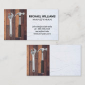 Hammer Wrench | Holzkappen Visitenkarte (Vorne/Hinten)