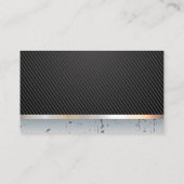 Hammer Wrench Logo | Kohlenstofffaser | Metallisch Visitenkarte (Rückseite)