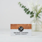 Hammer Wrench Logo | Lederziegelmauer Visitenkarte (Stehend Vorderseite)