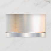 Hammer Wrench Logo | Metallischer Hintergrund Visitenkarte (Rückseite)