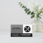 Hammer Wrench Logo | Reparatur Visitenkarte (Stehend Vorderseite)