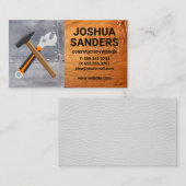 Hammer Wrench | Metallblätter | Holz Visitenkarte (Vorne/Hinten)