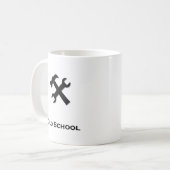 Hammer Wrench Old School Black Kaffeetasse (Vorderseite Links)