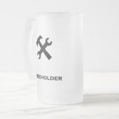 Hammer Wrench Stakeholder schwarz Mattglas Bierglas (Vorderseite Links)