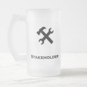 Hammer Wrench Stakeholder schwarz Mattglas Bierglas (Links)