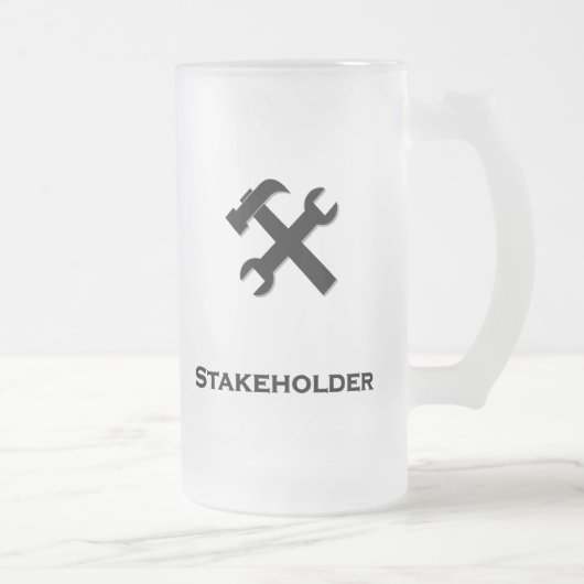 Hammer Wrench Stakeholder schwarz Mattglas Bierglas (Rechts)