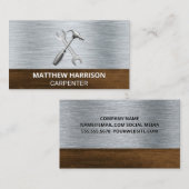 Hammer-Wrench-Symbol | Metallholz Visitenkarte (Vorne/Hinten)