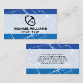 Hammer Zuhause Builder Logo | Blueprints Visitenkarte (Vorne/Hinten)