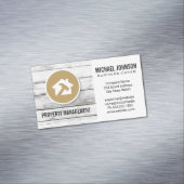 Hammer-Zuhause-Logo | Holzpanels Magnetische Visitenkarte (Beispiel)