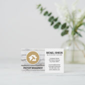 Hammer-Zuhause-Logo | Holzpanels Visitenkarte (Stehend Vorderseite)