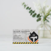 Hammer-Zuhause-Logo | Konstruktion Visitenkarte (Stehend Vorderseite)