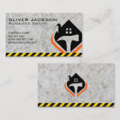 Hammer-Zuhause-Logo | Konstruktion Visitenkarte (Vorne/Hinten)