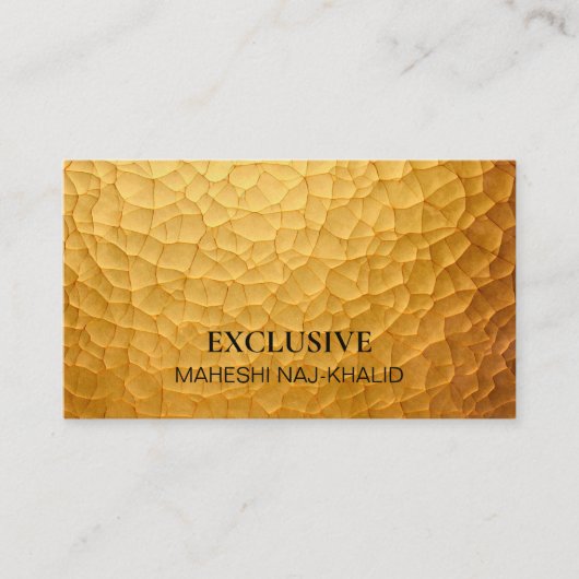Hammered Gold Black stilvoll exklusiv Visitenkarte (Vorderseite)