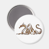 Hammered Rust Dragon Magnet (Vorderseite/Rückseite)