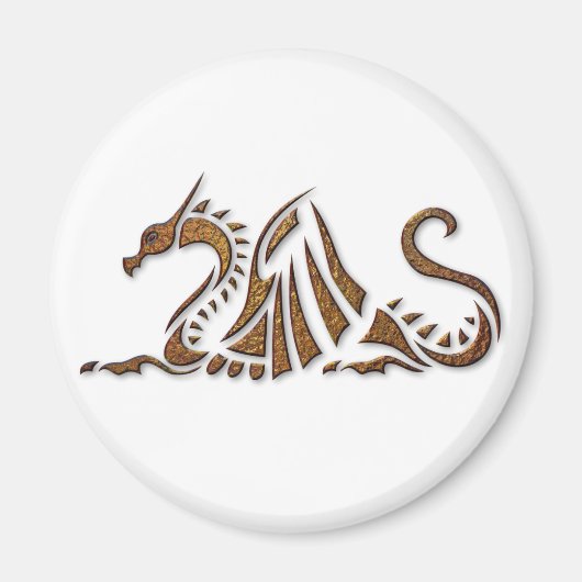 Hammered Rust Dragon Magnet (Vorne)