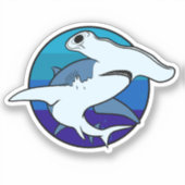 Hammerhai Aufkleber (Vorderseite)