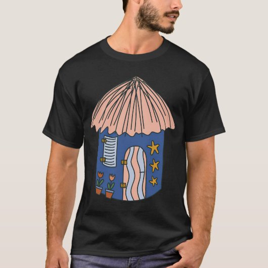 Hammerhai Cartoon Stil T-Shirt (Vorderseite)