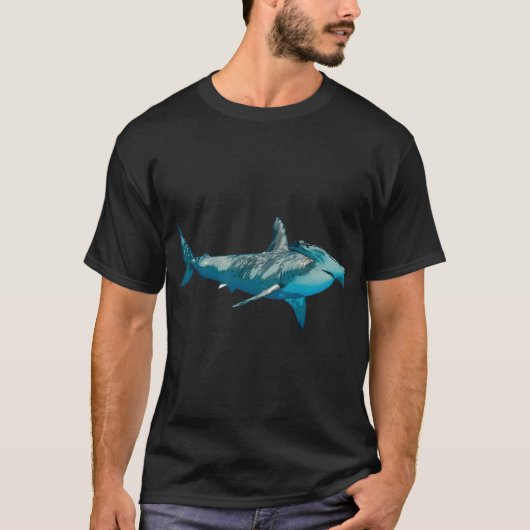 Hammerhai Color Print T-Shirt (Vorderseite)