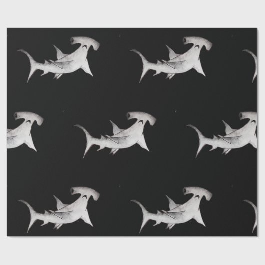 Hammerhai-Packpapier Geschenkpapier (Flach)