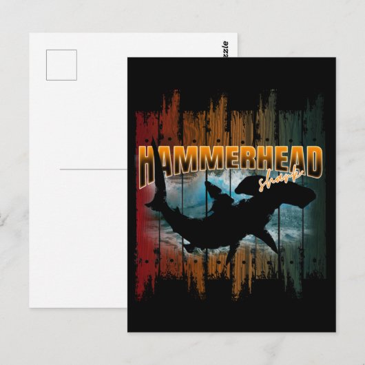 Hammerhai Postkarte (Vorne/Hinten)