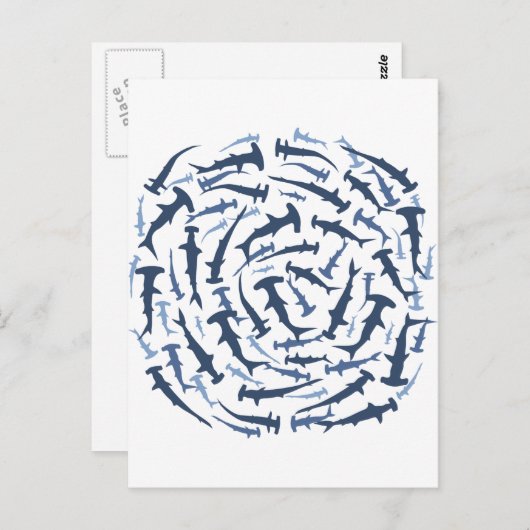 Hammerhai Postkarte (Vorne/Hinten)