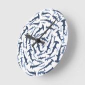 Hammerhai Runde Wanduhr (Winkel)
