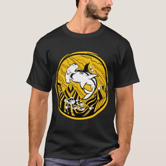 Hammerhai-Welt T-Shirt (Vorderseite)