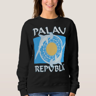 Hammerhaie auf der Flagge Palaus Sweatshirt