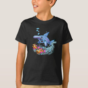 Hammerhaihaifisch-Cartoon-Shirt T-Shirt