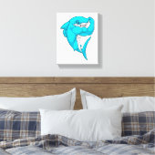 Hammerhead-Hai als Bodybuilder in der Bodybuilding Leinwanddruck (Insitu (Schlafzimmer))