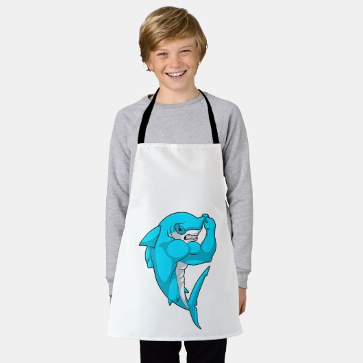 Hammerhead-Hai als Bodybuilder in der Bodybuilding Schürze (Getragen)