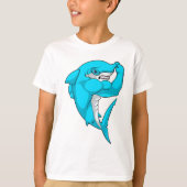Hammerhead-Hai als Bodybuilder in der Bodybuilding T-Shirt (Vorderseite)
