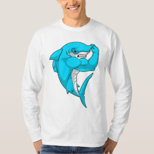 Hammerhead-Hai als Bodybuilder in der Bodybuilding T-Shirt