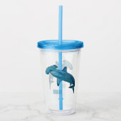 Hammerhead-Hai-Cartoon Acryltrinkbecher (Vorderseite)