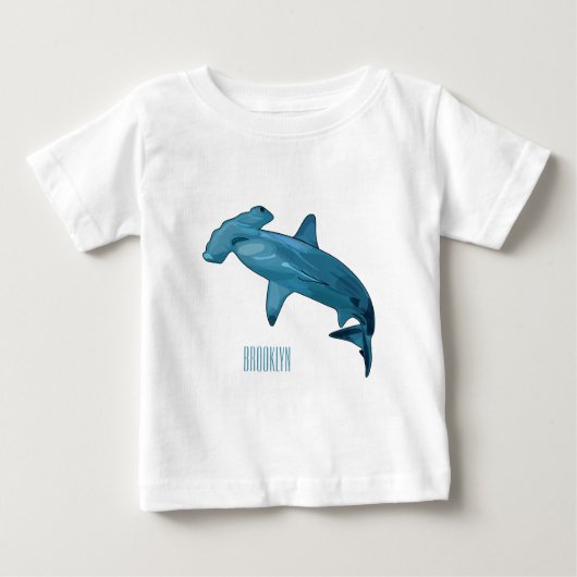Hammerhead-Hai-Cartoon Baby T-shirt (Vorderseite)