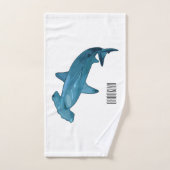 Hammerhead-Hai-Cartoon Badhandtuch Set (Handtuch)