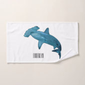 Hammerhead-Hai-Cartoon Badhandtuch Set (Handtuch)