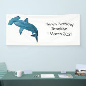 Hammerhead-Hai-Cartoon Banner (Messe)