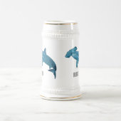 Hammerhead-Hai-Cartoon Bierglas (Mittel)