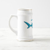 Hammerhead-Hai-Cartoon Bierglas (Links)