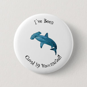 Hammerhead-Hai-Cartoon Button