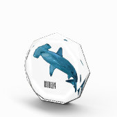 Hammerhead-Hai-Cartoon Fotoblock (Rechts)